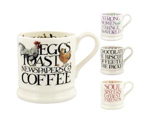 Emma Bridgewater Large Mug 1/2 Pint, Ceramic Coffee Mug Large - Stoneware Mug, Cappuccino, Latte, Coffee, Tea Cup - Beautiful Mugs, Birthday Gift - Coffee Mug Rise & Shine