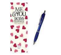 Emma Bridgewater, Me & You Blue Hearts Planner Slim Calendar 2026 + EXCLUSIVE LIMITED EDITION PEN