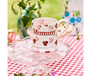 Emma Bridgewater Mummy Hearts Mug - Pink & Red, Size 300ml