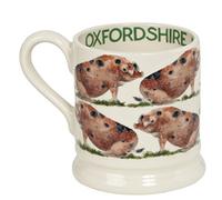 Emma Bridgewater Oxforshire Sandy & Black Pig 1/2 Pint Mug