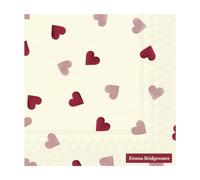 Emma Bridgewater Pink Hearts Cream IHR Paper Table Napkins 33 cm Square 3 ply Lunch Napkins