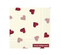 Emma Bridgewater Pink Hearts IHR Paper Cocktail Napkins 25 cm 20 Pack 3 ply