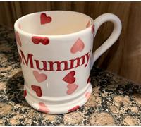 EMMA BRIDGEWATER PINK HEARTS MUMMY 1/2 PT MUG NEW, FIRST QUALITY