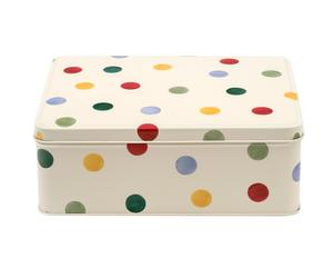 Emma Bridgewater Polka Dot Deep Rectangular Storage Tin Metal Box 20cm