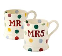 Emma Bridgewater Polka Dot Mr & Mrs 1/2 Pint Mugs