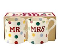 Emma Bridgewater Polka Dot Mr & Mrs Set Of 2 Half Pint Mugs Boxed