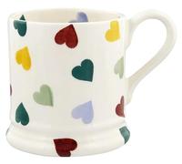 Emma Bridgewater Polka Hearts Ceramic Mug, 0.3L, Multi-Coloured
