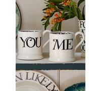 Emma Bridgewater Set of 2 Black Toast You & Me Mugs Multi