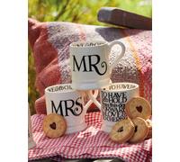 Emma Bridgewater Set of 2 Mr & Mrs Toast Mugs Black Mix