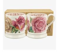 Emma Bridgewater Set of 2 Mugs, Large Mug 1/2 Pint, Stoneware Ceramic Coffee Cup, Stoneware Mug, Cappuccino, Latte, Coffee - Beautiful Mugs, Birthday Gift - Coffee Mug Roses