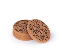Emma Bridgewater Set of 4 Cork Coasters Black Toast 110(d) X 12mm Thickness