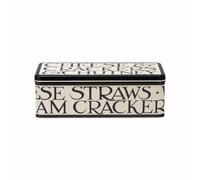 Emma Bridgewater Toast & Marmalade Cracker Storage Tin, Black and Cream, Metal Container, 24 x 8.2 x 10.2 cm