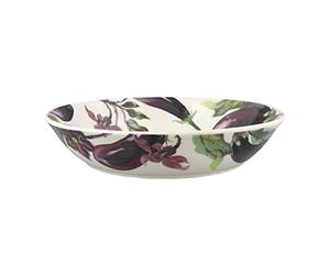 Emma Bridgewater Vegetable Garden Aubergine & Flowers Medium Pasta Bowl
