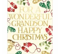 Emma Bridgewater Wonderful Grandson Christmas Card Woolly Mittens Xmas Greetings