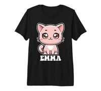 Emma Cute Kitty Cat Design for Girls Name Emma Premium T-Shirt