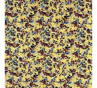 Emma Floral Flowers Viscose Twill Challis Printed Summer Clothing Dress Blouses Curtain Lightweight Silky Feel Fabric Material | 55" - 140 cm Wide | Sold per Metre (Amber)