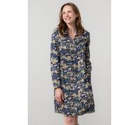Emma Geometric Print Long Sleeve Shift Dress Lily & Me Navy 18
