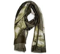 Emma & Giovanni - Lightweight Printed Cotton Blend Scarf - Women, 2997-Green, 180 cm x 85 cm