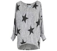 Emma & Giovanni - T-shirt/Top with Star - Women (XL-XXL, # Grey)
