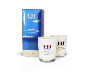 Emma Hardie 2pcs x 75g Moringa Luxury Scented Candles Gift Set, Made with Biodegradable Wax, with Delicate Aromas of Moringa, Neroli, Jasmine, Rose, Mandarin and Sweet Orange, Natural & Cruelty Free