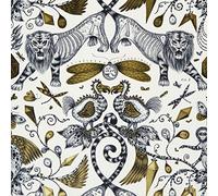 Emma J Shipley Animalia Extinct Wallpaper Gold W0100/02