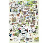 Emma Joustra Jigsaw Puzzle 'Six Towns of the Potteries' 1000 Piece | Great British Jigsaws | Small Batch Made | Sustainable Jigsaw Puzzles