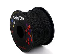 emma kites 100% Black Braided Kevlar Cord 100Ft 100Lb High Strength Flame Resistant for Fishing Backpacking Survival Model Rocket Wind Chime Outdoor Utility Cord