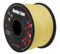 emma kites 100% Kevlar Braided String Utility Cord 200Ft 550Lb Abrasion Flame Resistant, Tactical Survival Fishing Assist Cord Model Rocket Paracord Trip Line Camping Cordage