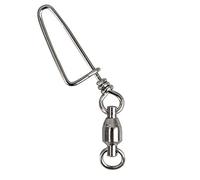 emma kites Fishing Swivel with Coastlock Snap Ball Bearing Solid Welded Ring Connector of Kite Line and Bridl Fishing Terminal Tackle Accessories (8# - 200lb - 20pcs)