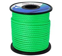 emma kites Green 2mm UHMWPE Braided Cord Spliceable Utility Cord DIY Leash Tent Tarp Guyline Hammock Ridgeline Whoopie Sling Bear Bagging for Camping Backpacking Survival Boating 100Ft 1000Lb
