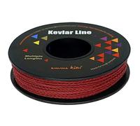 emma kites Red Kevlar Braided Cord 30Ft 300Lb Abraision Flame Resistant Trip Line Cord-Friction Saw Tactical Survival Cord Compact Roll