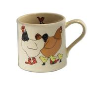 Emma Lawrence HENS in Wellies Cream Mug