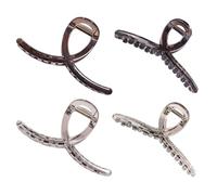 Emma Lily 4pcs Medium Hair Claw Clips for Women - Dark & Light Brown Strong Hold for Thin & Medium Hair Casual Daily Use