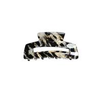 Emma Lily Cellulose Acetate Hair Clip for Medium & Thin Hair, Black Tortoise Shell Rectangle Design-Ideal for Parties, Polished & Professional Look