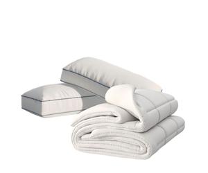 Emma Microfibre Pillow Pair and Cloud Duvet Bundle DOUBLE