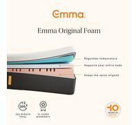 Emma Original Memory Foam Roll Packed Mattress Small Double Size - 120X190