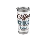 Emma Personalized Cute Coffee Girls Emma Name Stainless Steel Insulated Tumbler