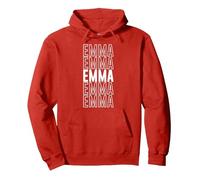 Emma Pullover Hoodie, Adult Unisex, Red, Large