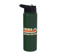 Emma Retro 70s 80s Sunset Stripe Stainless Steel Insulated Water Bottle