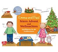 Emma und Paul feiern Advent und Weihnachten: Ausgestanzte Figuren zum Spielen und Erzählen. Adventszeit in der Kita gestalten: eine Mitmachgeschichte