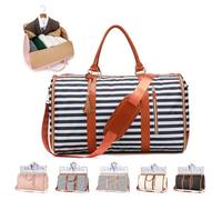 Emmafy Travelsmart Jenni Bag 2 in 1 Hanging Suitcase Suit Foldable Travel Duffel Bag, Brown, 50L, 20.5*10*12.5 inches