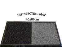 EMMAHOME Disinfecting Sanitizing Floor Mat Non-Slip Rubber Mat Indoor Outdoor Mat Washable Double Side Door Mat, 40x80cm