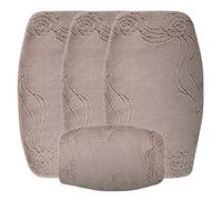 Emmahome LARGE ROMANY GYPSY WASHABLE 4PCS MAT/RUG SET, CARAVAN/MOBILE HOME LARGE SIZES, 100X140CM, ULTRA SOFT MICROFIBRE YARN, Zenga (Mink)