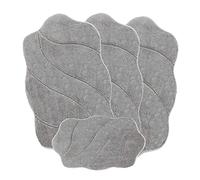 emmahome LARGE ROMANY GYPSY WASHABLE 4PCS MAT/RUG SET, CARAVAN/MOBILE HOME LARGE SIZES, 100X140CM, ULTRA SOFT MICROFIBRE YARN, UBALDO (Grey)