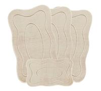 emmahome LARGE ROMANY GYPSY WASHABLE 4PCS MAT/RUG SET, CARAVAN/MOBILE HOME LARGE SIZES, 100X140CM, ULTRA SOFT MICROFIBRE YARN, Sally (Beige)