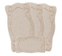 emmahome LARGE ROMANY GYPSY WASHABLE 4PCS MAT/RUG SET, CARAVAN/MOBILE HOME LARGE SIZES, 100X140CM, ULTRA SOFT MICROFIBRE YARN, ELVIN (Beige)