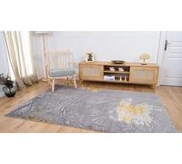 Emmahome Living Room Rug Runner Hallway Modern Carpet, HERA, 160x230cm, GREY/GOLD - 07140