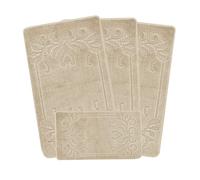 emmahome ROMANY GYPSY CARAVAN WASHABLE 4PCS MAT SET, LARGE SIZES 100X140CM, Mabel (Beige)