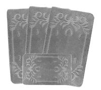 Emmahome ROMANY GYPSY CARAVAN WASHABLE 4PCS MAT SET, LARGE SIZES 100X140CM, Mabel (Grey)