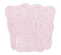 emmahome ROMANY GYPSY WASHABLE 4PCS MAT/RUG SET, CARAVAN/MOBILE HOME MEDIUM SIZES, 75X125CM, Sally (Pink)